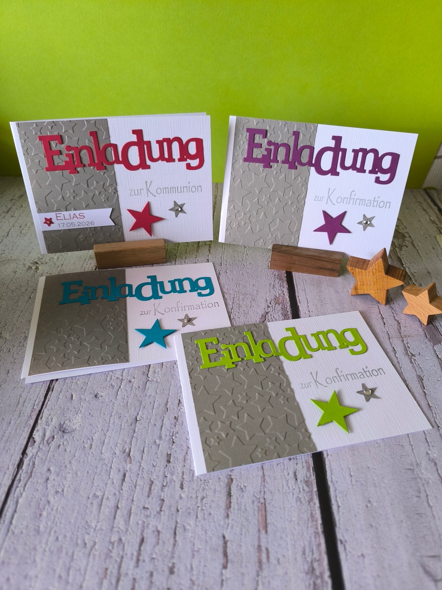 Einladungen zur Konfirmation oder Kommunion